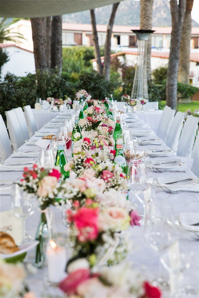 Svatební hostina, Villasimius, Sardinie
