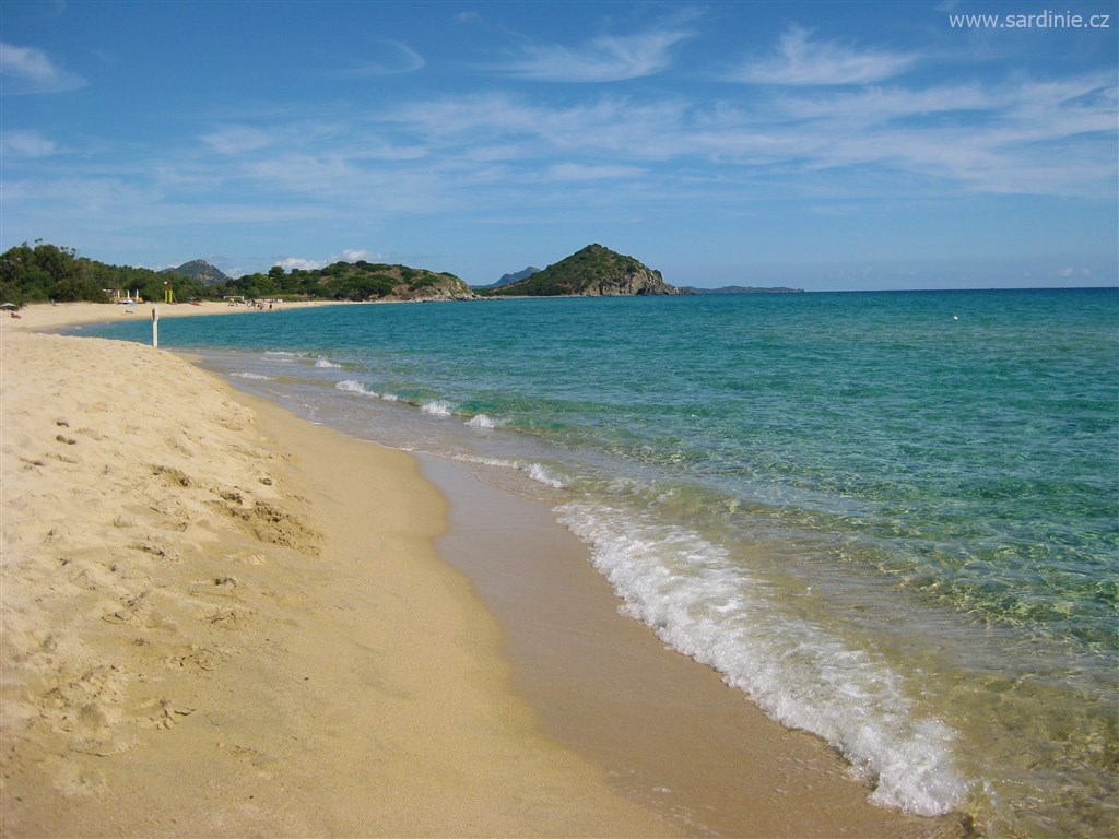 Pláž Cala Sinzias, Castiadas, Sardinie