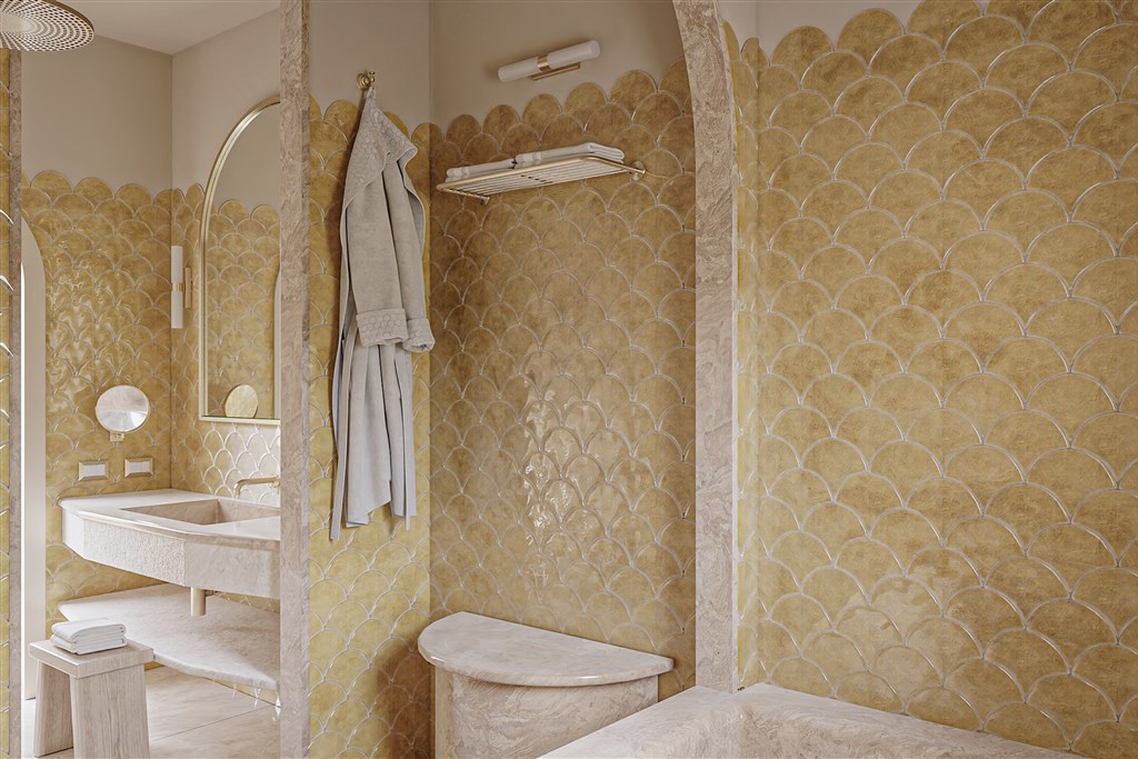 Koupelna pokoj Deluxe, Castiadas, Sardinie