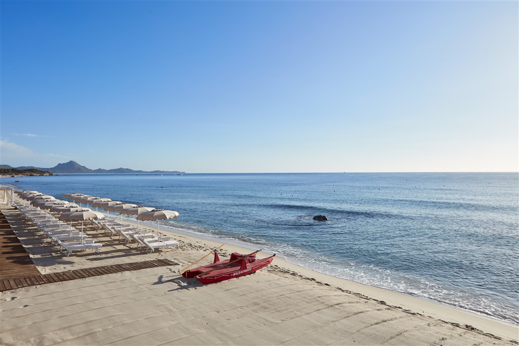 Pláž, Costa Rei, Sardinie