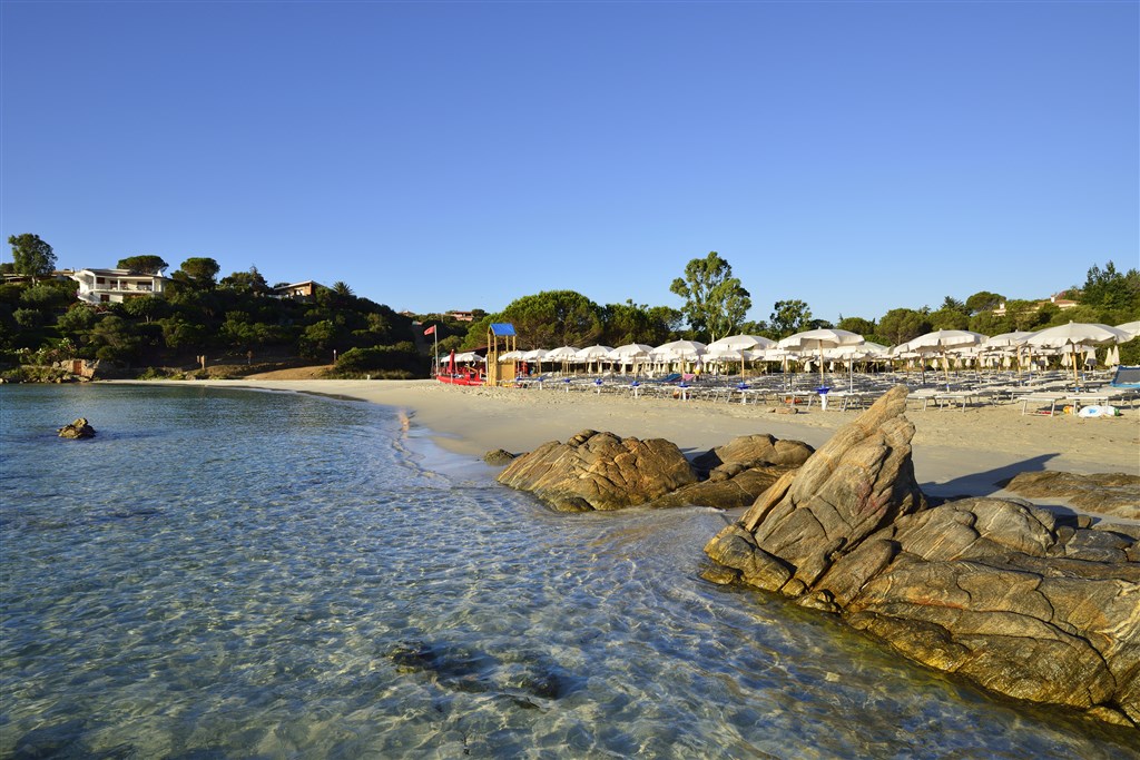 Hotelová pláž, Golfo Aranci, Sardinie
