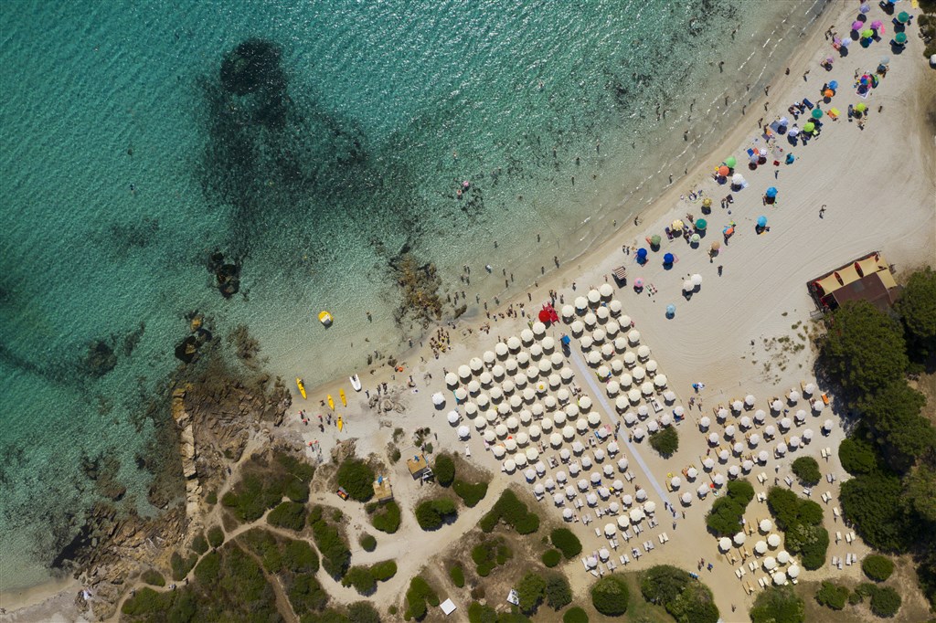 Hotelová pláž, Golfo Aranci, Sardinie