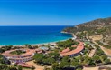 Hotel Cormoran - Letecký pohled na hotel a pláž, Villasimius, Sardinie