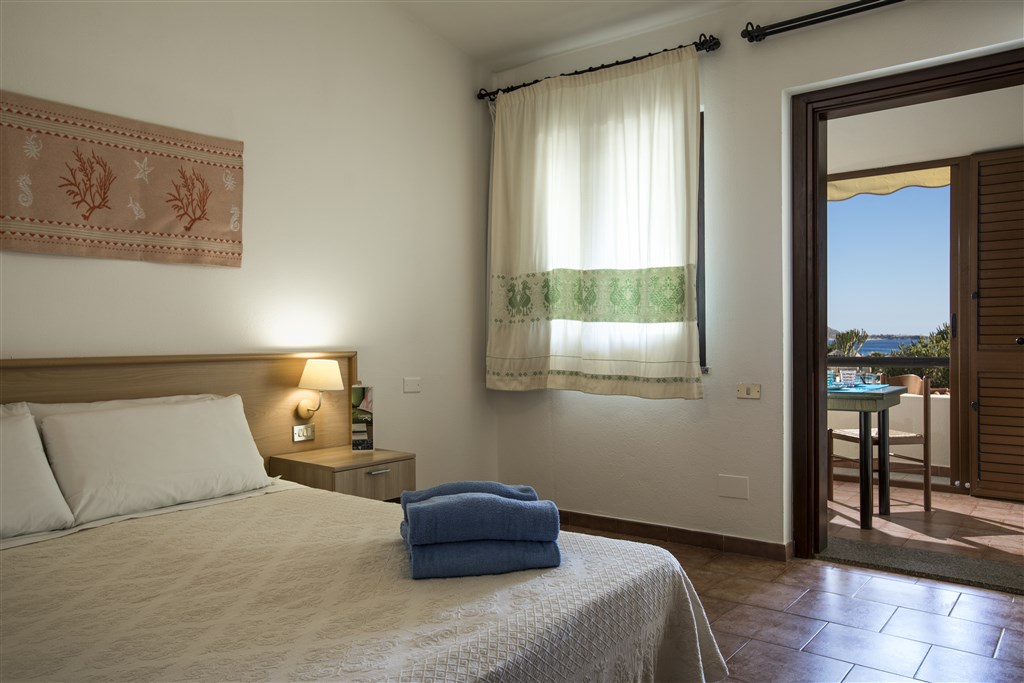 Interiéry apartmánů, Villasimius, Sardinie