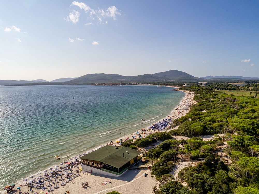 Městská pláž, Alghero, Sardinie