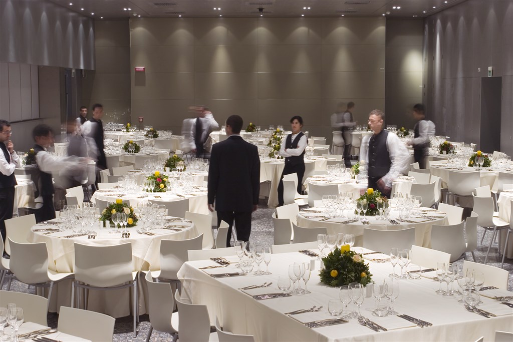 Hotelový banquet, Cagliari, Sardinie