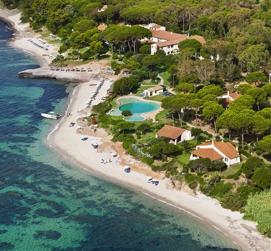 Letecký pohled, Santa Margherita di Pula, Sardinie