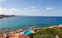 Hotel Club Esse Shardana - Výhled z terasy na moře, Santa Teresa di Gallura, Sardinie