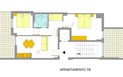Residence Buganvillea - Nákres apartmánu TRILO 8, Alghero, Sardinie