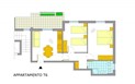 Residence Gardenia - Nákres apartmánu TRILO 6, Alghero, Sardinie