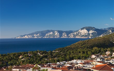 Cala Gonone - Panoramatický pohled z města Cala Gonone