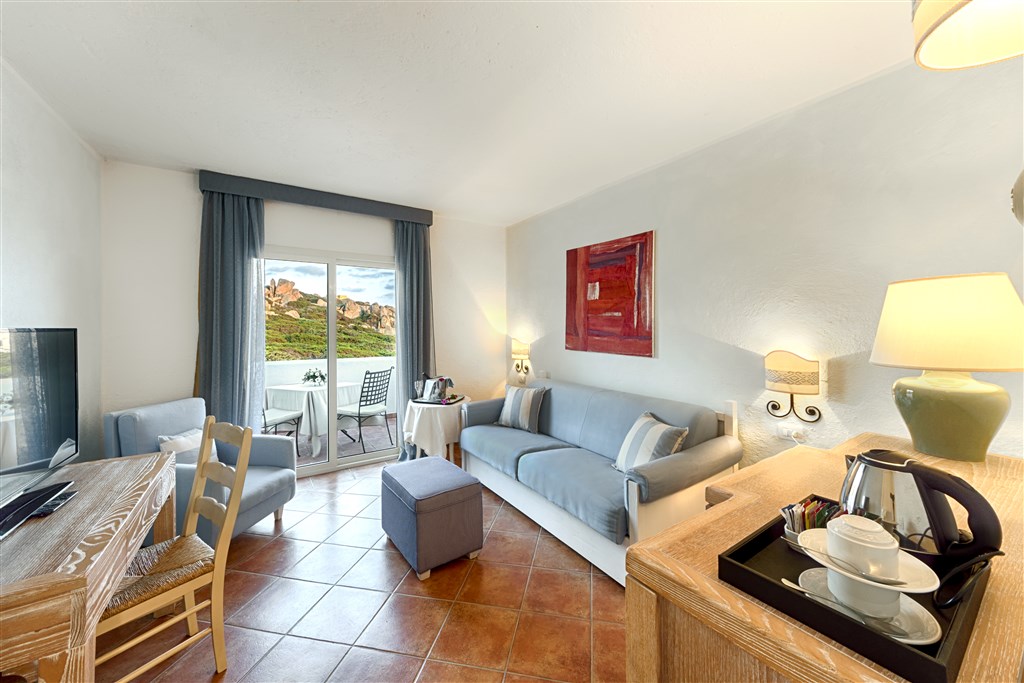 Obývací pokoj, SUITE EXECUTIVE, Capo Testa - Santa Teresa, Sardinie