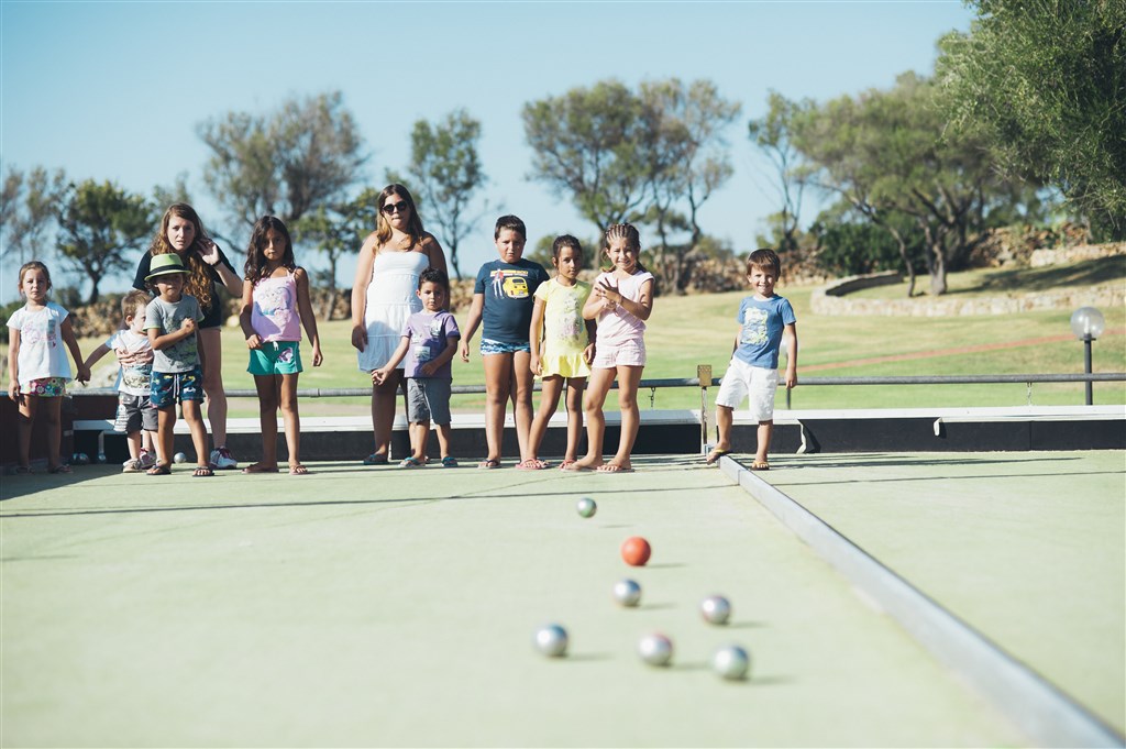 Hřiště na bocce, Baja Sardinia, Sardinie