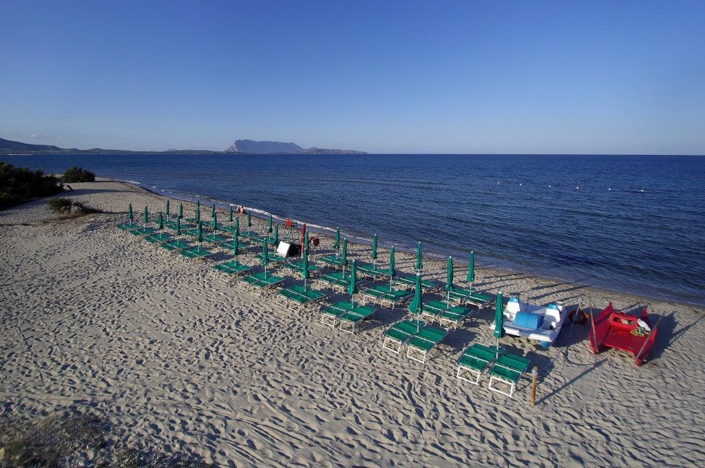 Hotelová pláž, San Teodoro, Sardinie