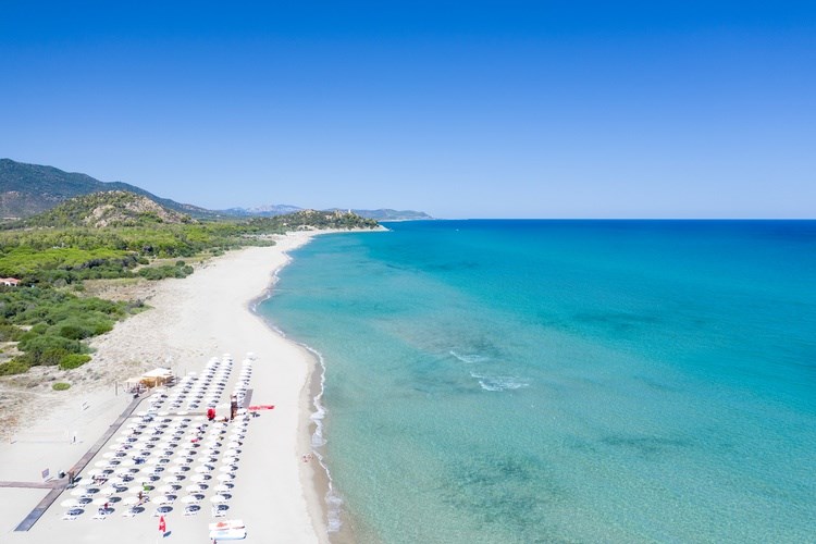 Pláž, Colostrai, Sardinie
