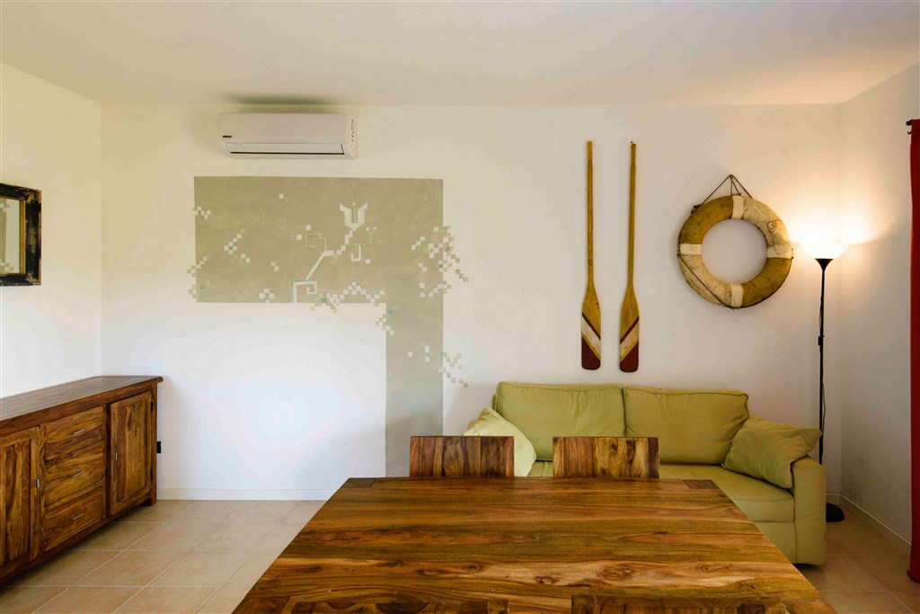 Obývací pokoj apartmán Bilo, Baja Sardinia, Sardinie