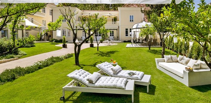 Hotel Villa Fanny - Pohled na vilu ze zahrady, Cagliari, Sardinie