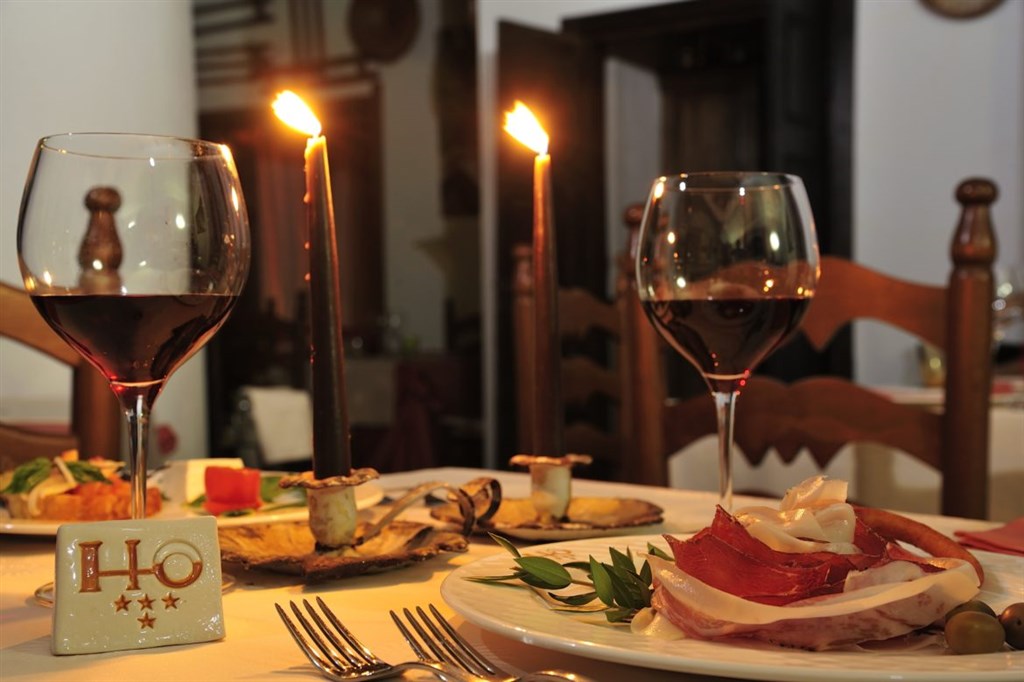 Menu restaurace, Villagrande Strisaili, Sardinie
