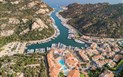 Grand Hotel Poltu Quatu - Letecký pohled, Costa Smeralda, Sardinie