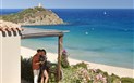 Baia di Chia Resort Sardinia - Panoramatický výhled z pokojů směrem k moři, Chia, Sardinie