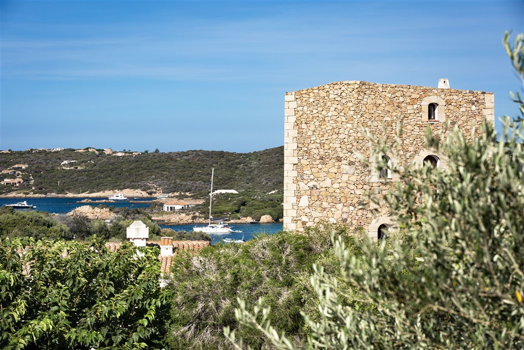 Výhled na moře z residence, Liscia di Vacca, Sardinie