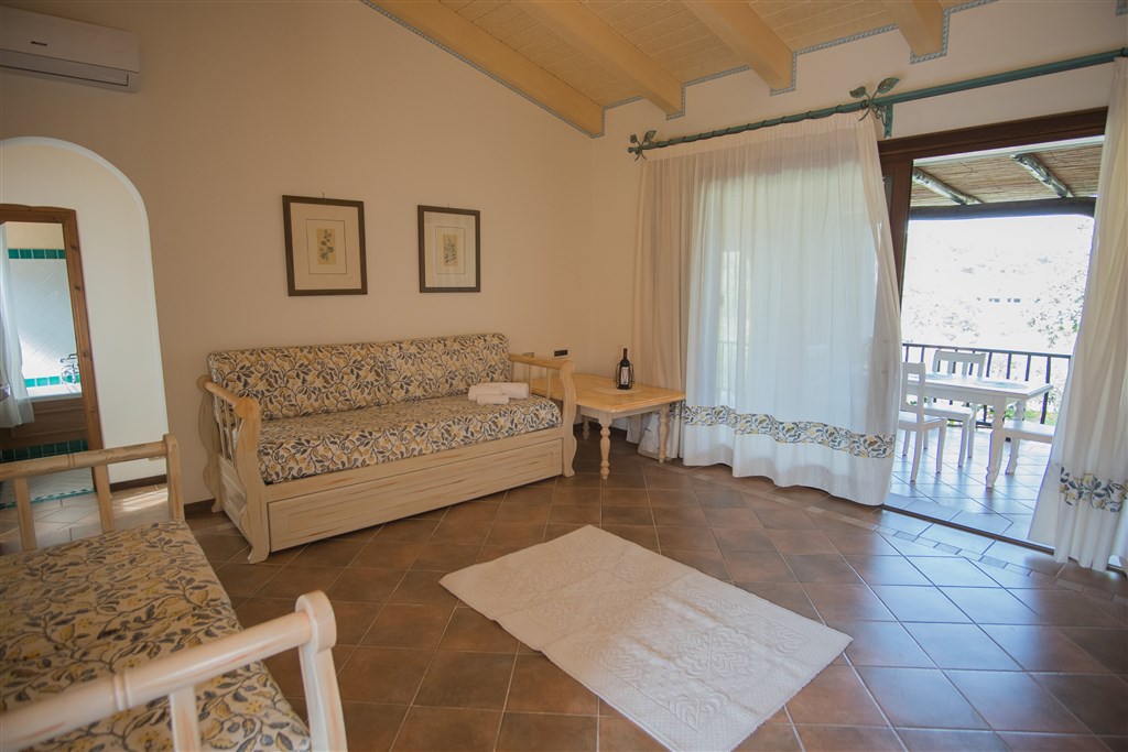 Obývací pokoj Bilo, Liscia di Vacca, Sardinie