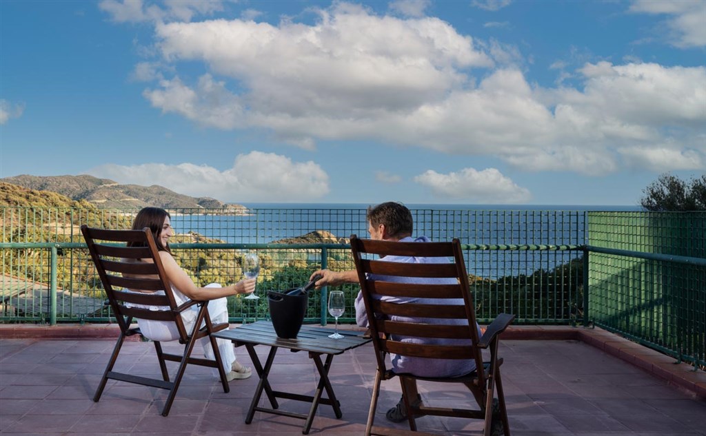 Eco Village Baia delle Ginestre - Terasa s výhledem na moře, Teulada, Sardinie