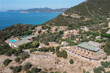 Letecký pohled na rezidenci, Teulada, Sardinie