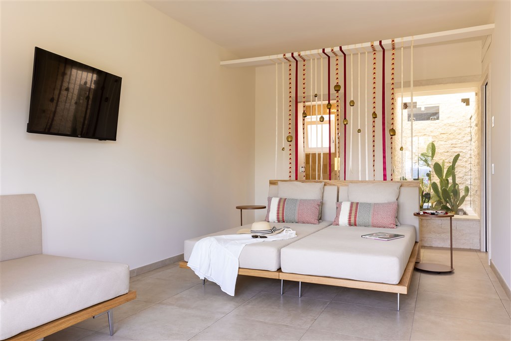 Pokoj Junior Suite, Arbatax, Sardinie