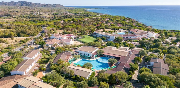 Nicolaus Club Quattro Lune (ex Alba Dorata) - Letecký pohled, Orosei, Sardinie