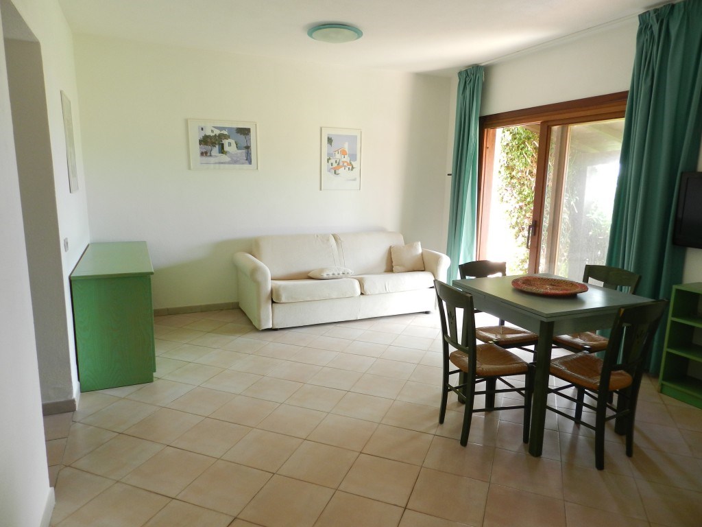 Obývací pokoj s rozkládací pohovkou, Golfo Aranci, Sardinie