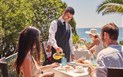 Kombinovaný pobyt Forte Village Resort - Hotel Castello ***** + Palazzo Doglio - Forte Village Resort - hotel Castello, snídaně na terase, Santa Margherita di Pula, Sardinie