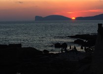 Západ slunce a Capo Caccia