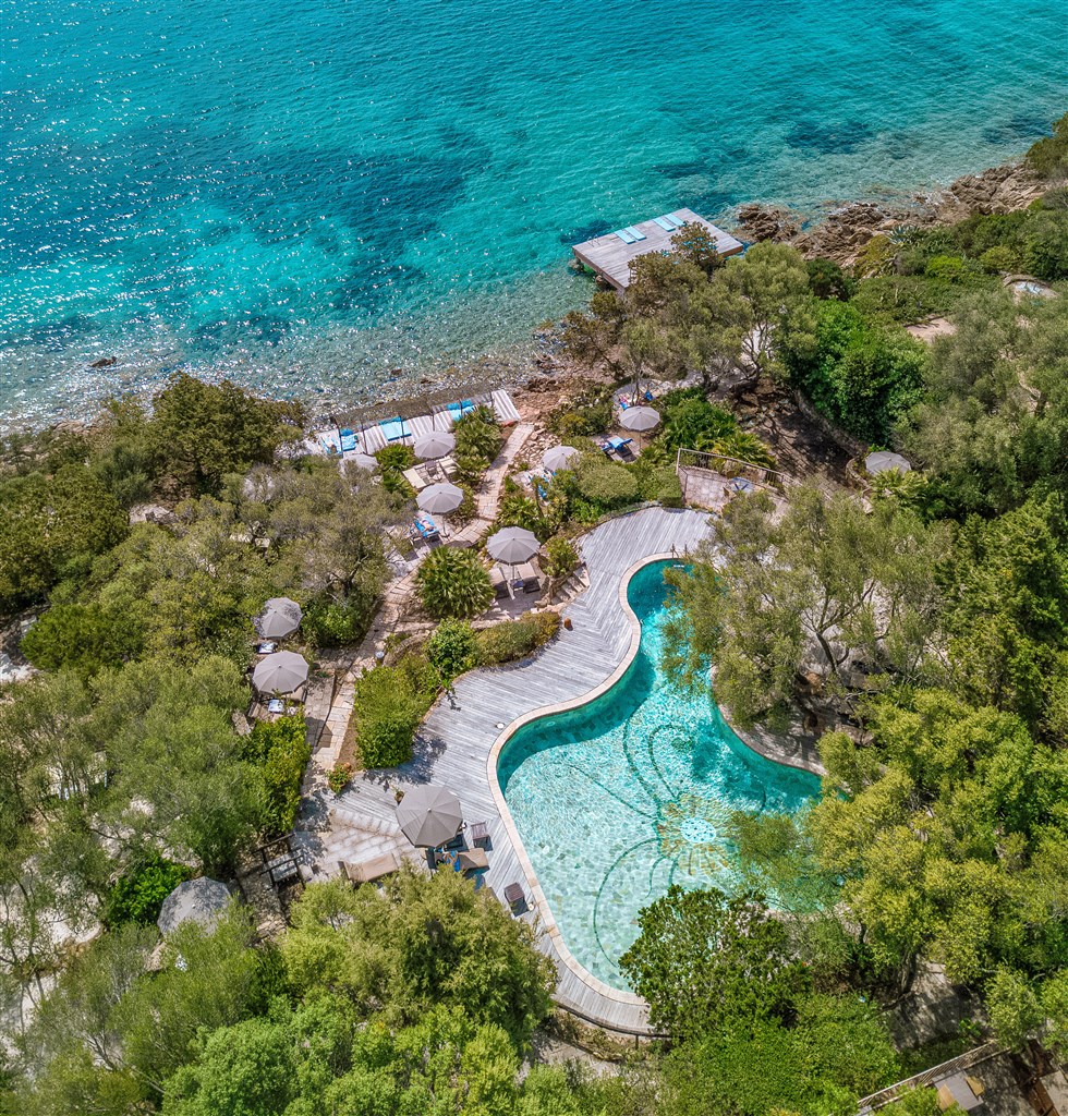 Pohled na bazén, Palau, Sardinie