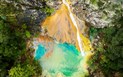 Splynutí s přírodou ve stanu bez tíže - Smaragdový vodopád, Villaputzu, Sardinie