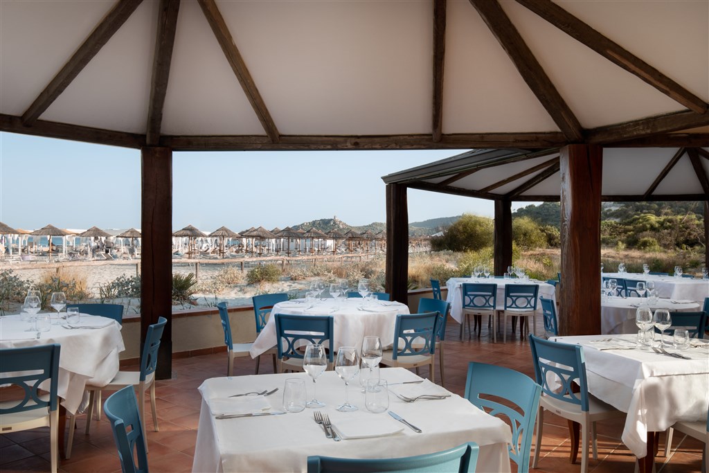 Restaurace Stella di Mare, Villasimius, Sardinie