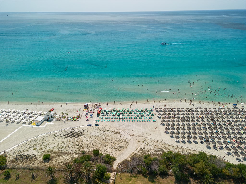 Pláž, Villasimius, Sardinie