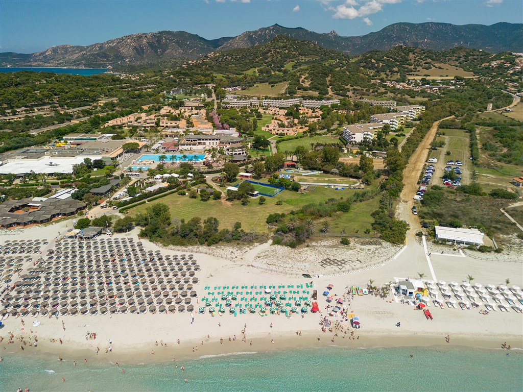 Pláž, Villasimius, Sardinie