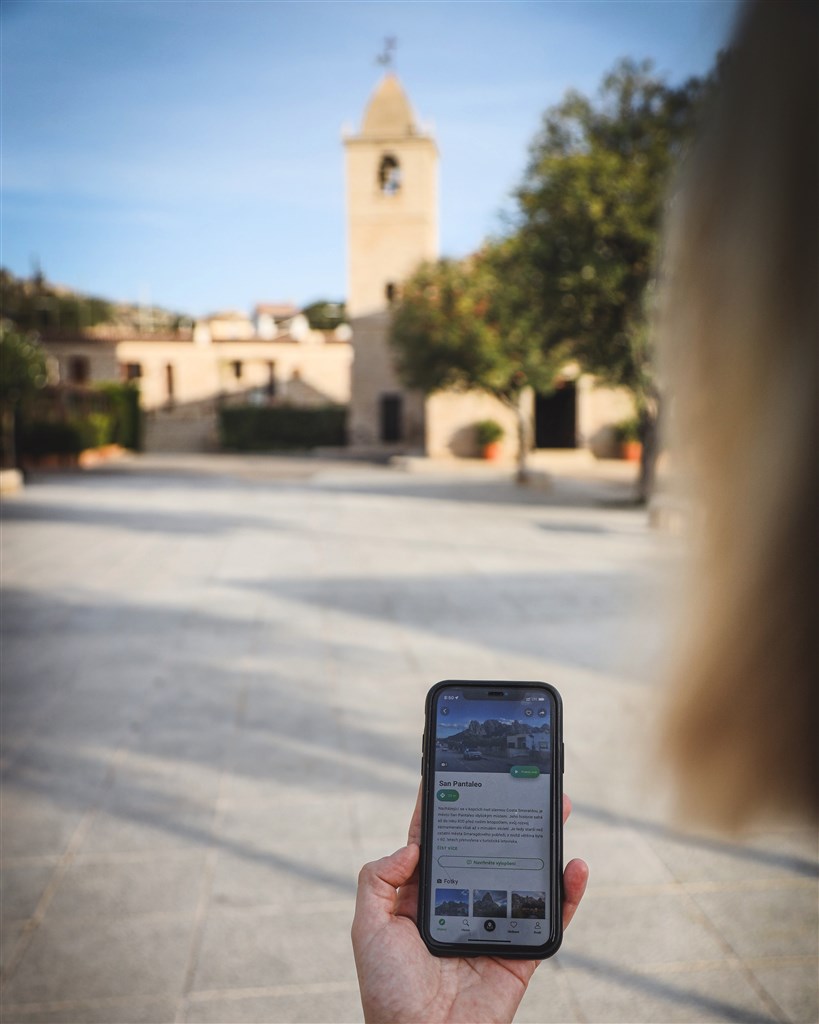 Aplikace Smartguide, San Pantaleo, Sardinie