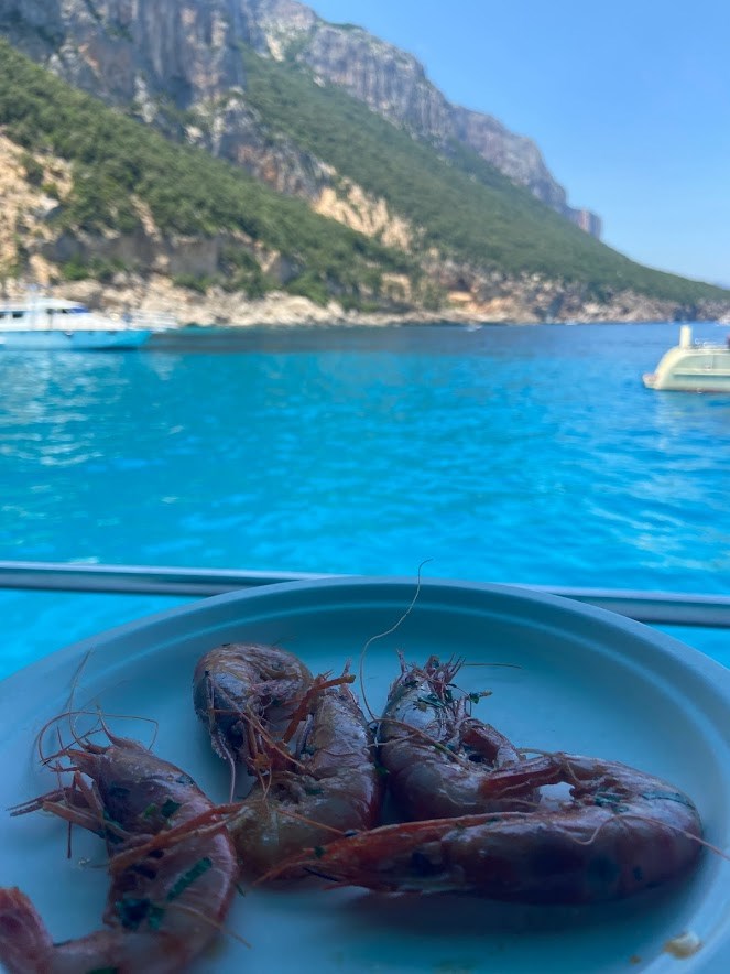 Oběd na lodi, Záliv Orosei Sardinie