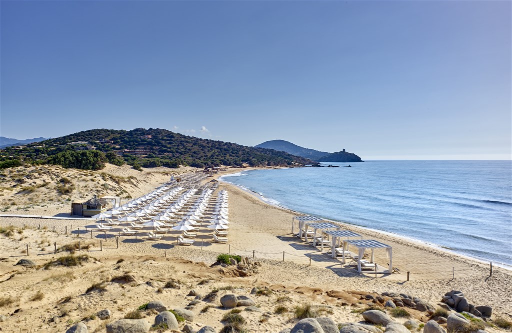 Pláž Dune di Campana, Chia, Sardinie