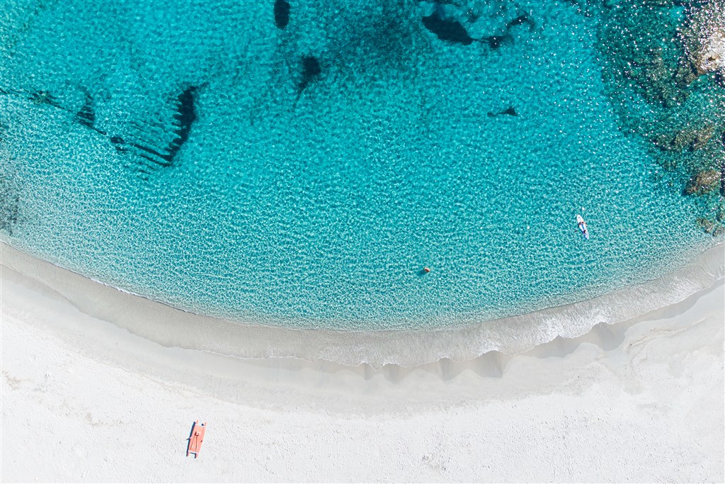 Hotelová pláž, Cala Liberotto, Orosei, Sardinie