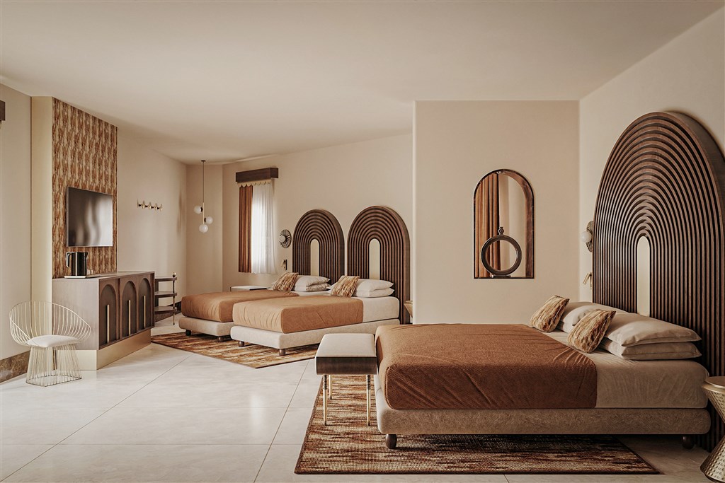 Spiagge San Pietro Resort - Čtyřlůžkový pokoj Deluxe, Castiadas, Sardinie