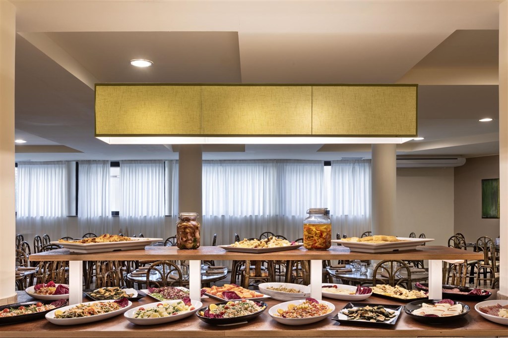 Hotelová restaurace, Alghero, Sardinie