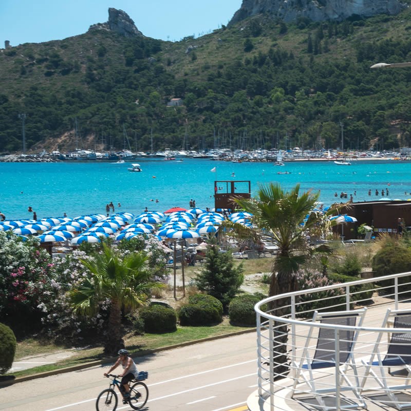 Výhled z hotelu, Cagliari, Sardinie