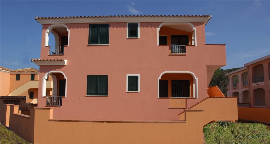 Pohled na ubytování zvenku, Orosei, Sardinie