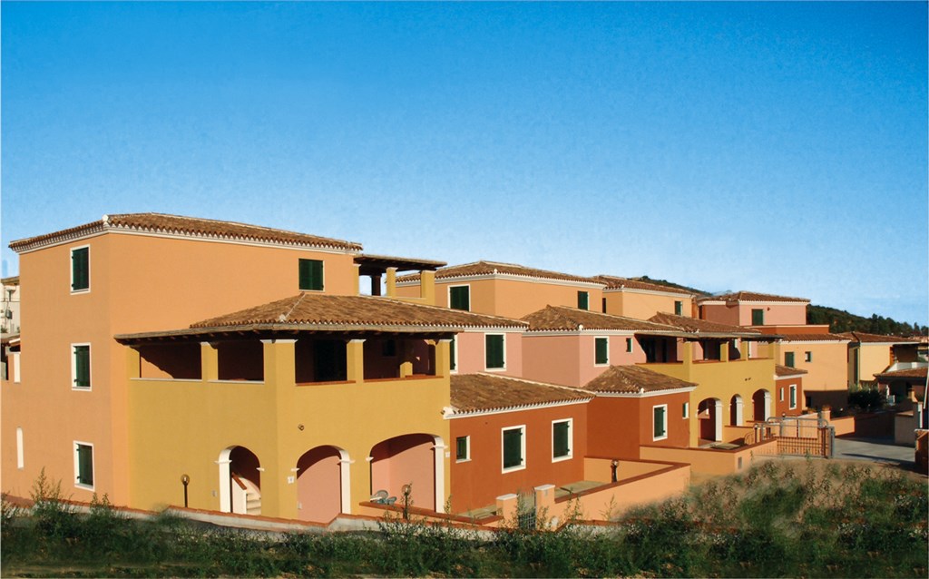 Pohled na ubytování, Orosei, Sardinie
