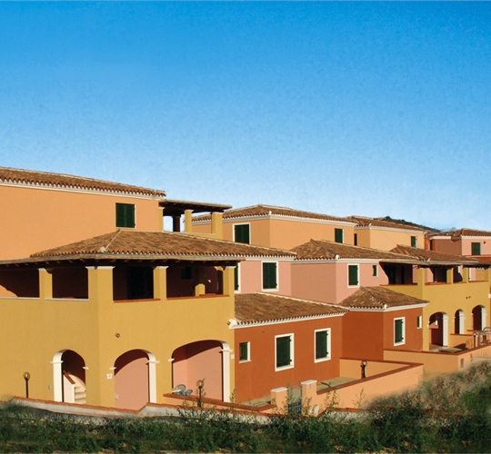 Pohled na ubytování, Orosei, Sardinie