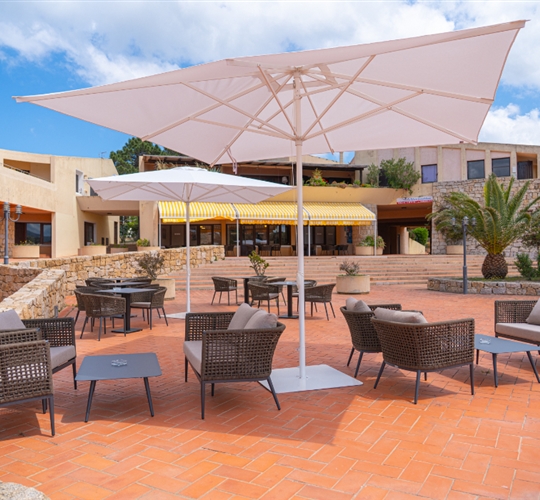 Restaurace v resortu, Palau, Sardinie