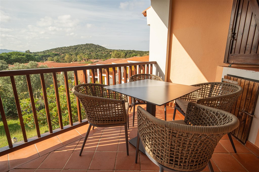 Balkón apartmánu Bilo Comfort, Palau, Sardinie